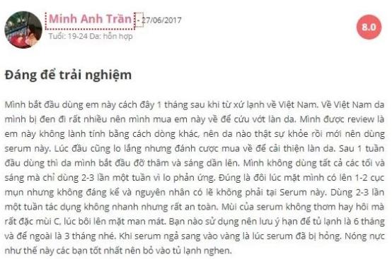REVIEW serum Timeless màu xanh