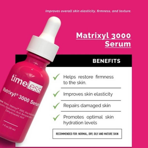 Công dụng Serum Timeless Matrixyl 3000 Hyaluronic Acid 30ml
