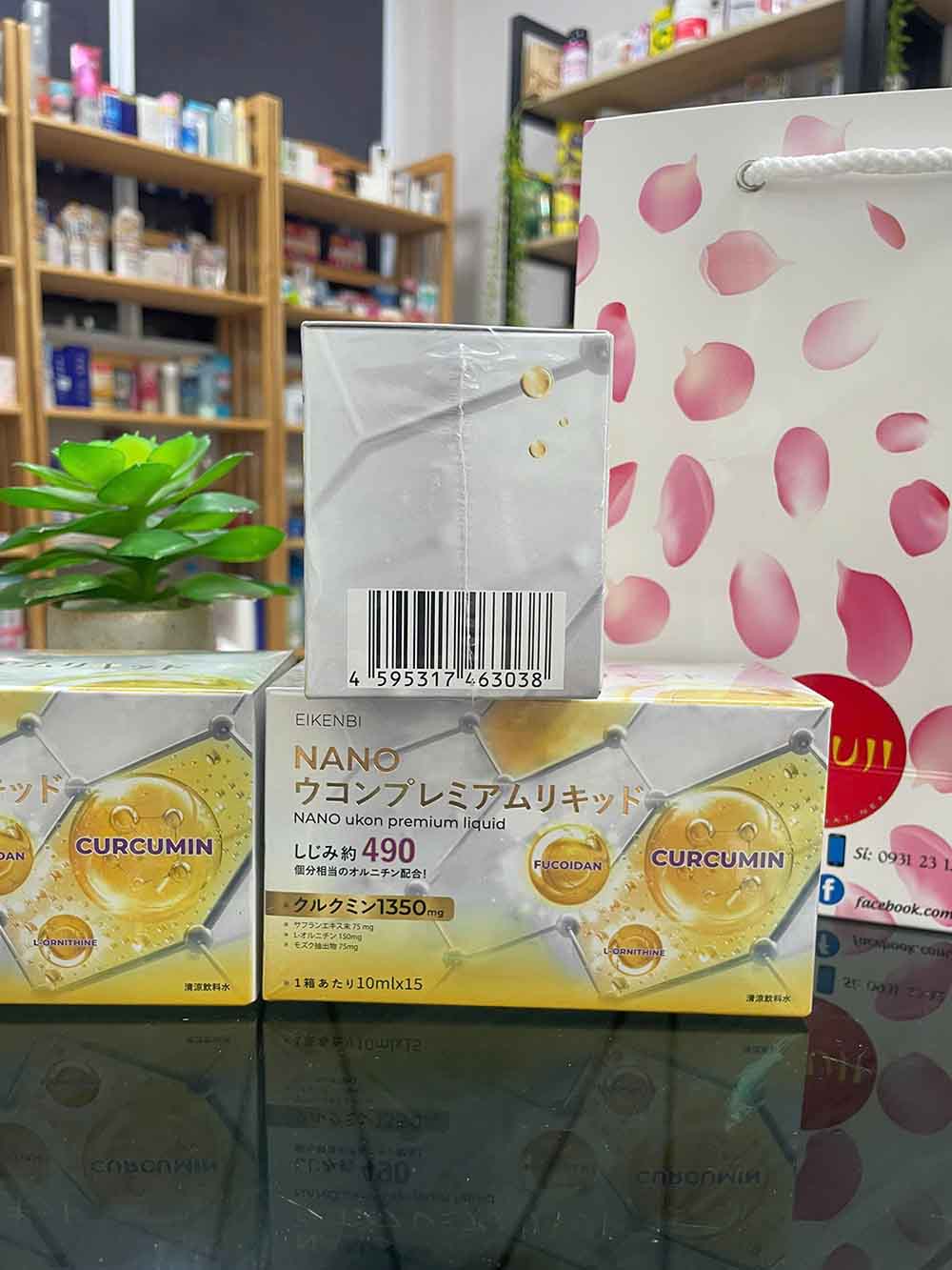 Tinh Chất Nghệ Nano Ukon Premium Liquid Eikenbi Nhật Bản 15 ống x 10ml