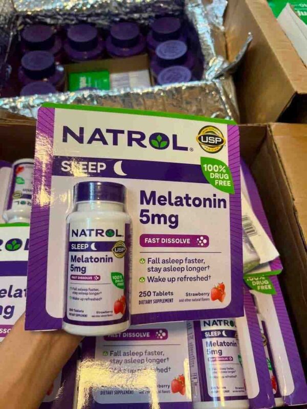 Viên ngậm hỗ trợ ngủ ngon Natrol Melatoni...
