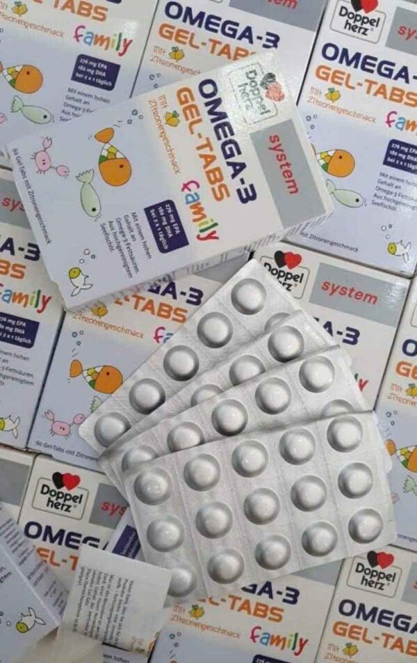 Viên nhai Doppelherz Omega 3 Family Đức chính...