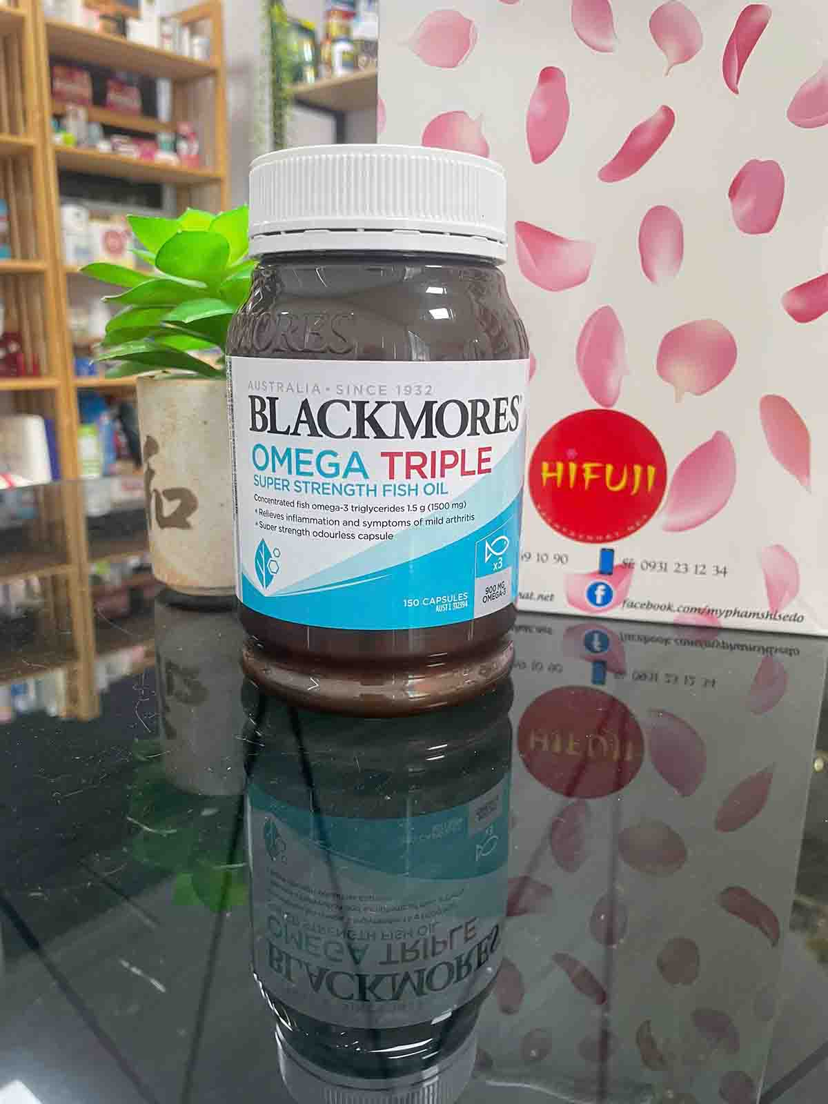 Viên uống Blackmores Omega Triple Supper Strength Fish Oil 150 viên