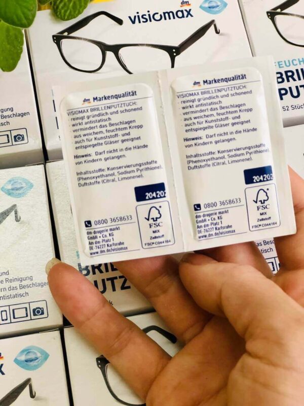 Giấy lau kính Visiomax của Đức 52 miếng