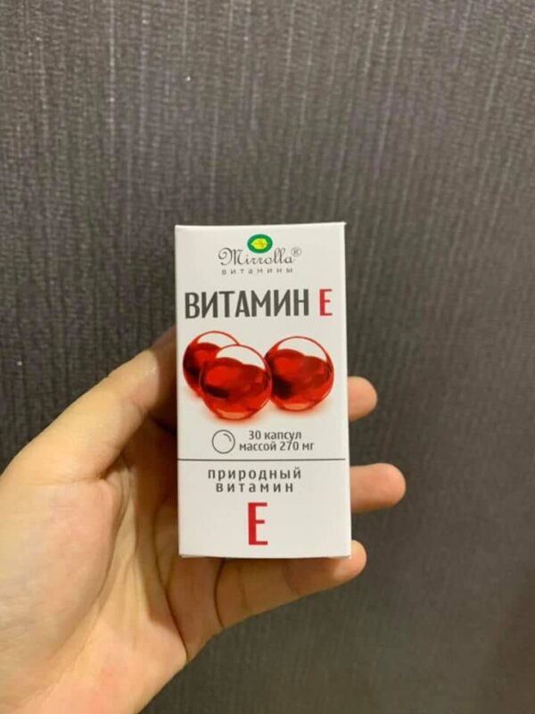 Vitamin E đỏ Nga Mirrolla 270mg hộp 30 viên