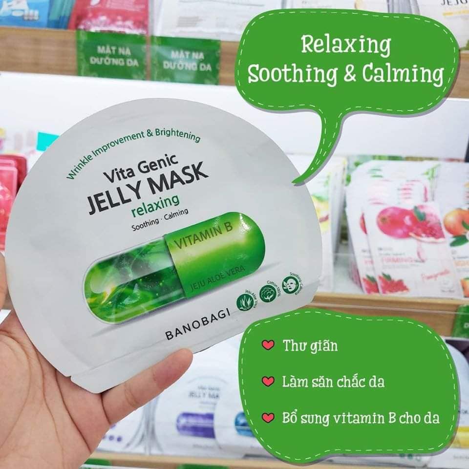 Vita Genic Relaxing (Vitamin B) màu xanh lá: thư giãn, làm dịu làn da mụn sưng viêm và giảm kích ứng cho da
