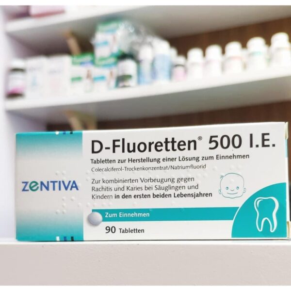 Vitamin D Fluoretten 500 i.e Zentiva Đức