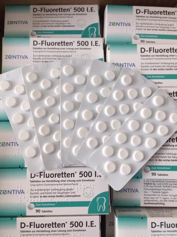 Vitamin D Fluoretten 500 i.e Zentiva Đức
