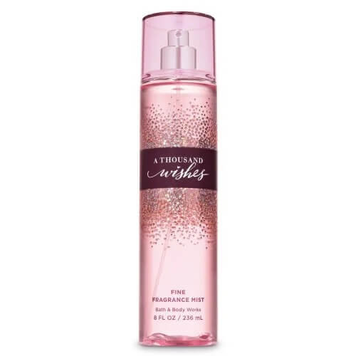Xịt thơm Bath and Body Works A Thousand Wishes: với hương hồng sâm, mẫu đơn và hổ phách tạo nên cảm giác ngọt ngào, ấm áp.