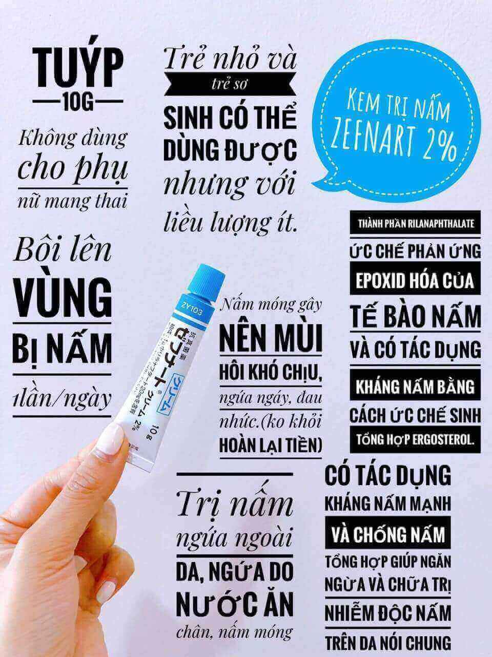 Tại sao nên sử dụng thuốc trị nấm da ZEFNART 2%?