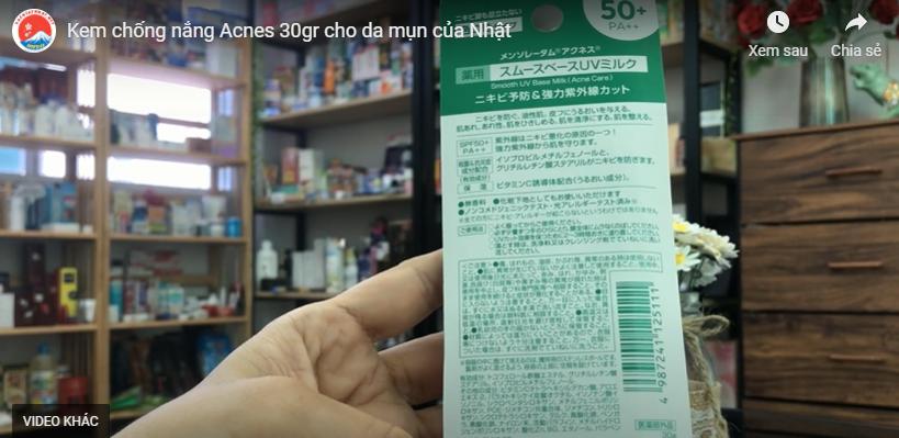 Kem chong nang Acnes giá bao nhiêu? Mua ở đâu?