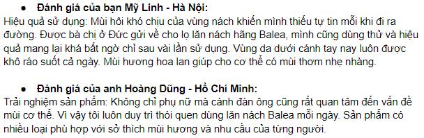 Lăn khử mùi Balea REVIEW 