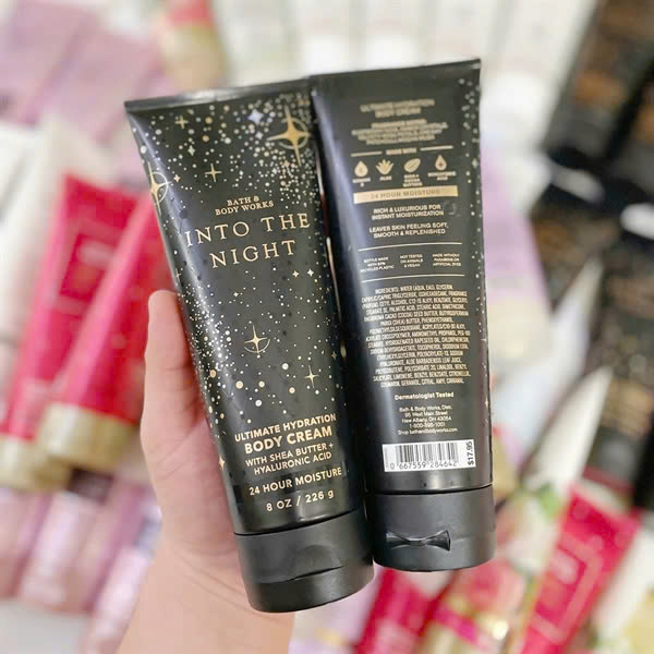 bath and body works into the night body cream