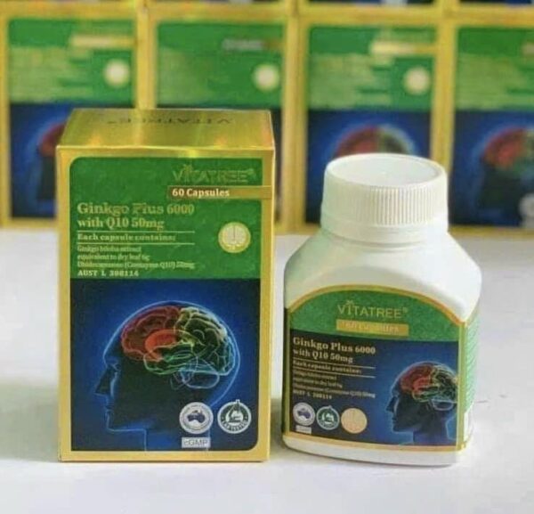 Viên uống bổ não Vitatree Ginkgo Plus 6000 W...