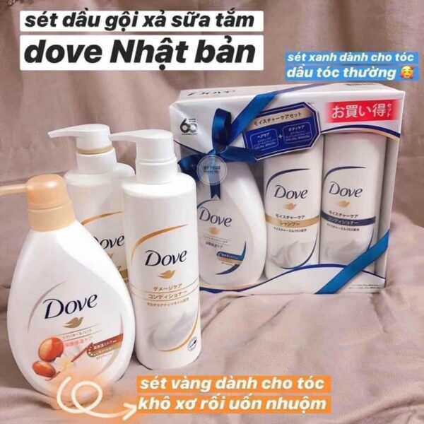 Bộ Tắm Gội Dove Set 3 Nội Địa Nhật Bản - Hình ảnh 3