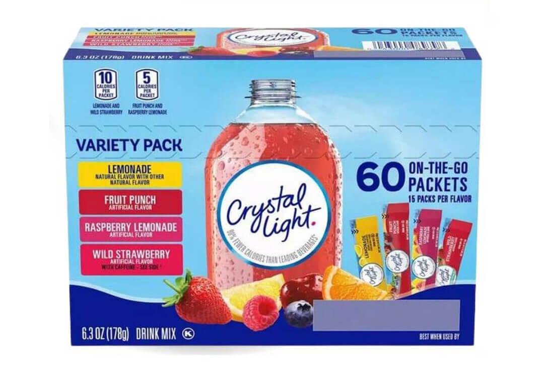 bột pha nước trái cây crystal light