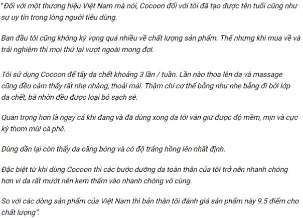 Tẩy tế bào chết mặt Cocoon REVIEW