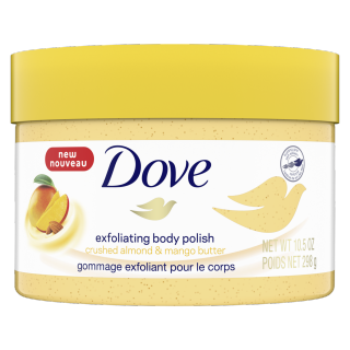 tẩy da chết dove Crushed Almond and Mango: hạnh nhân và xoài.