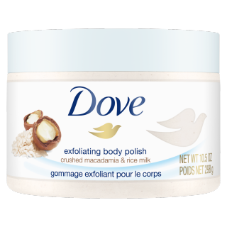 tẩy da chết dove Crushed Macadamia & Rice Milk