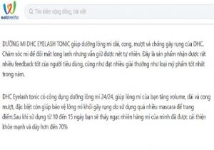 Review dưỡng mi DHC webtretho