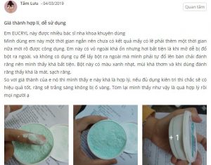 Review bột trắng răng eucryl sheis