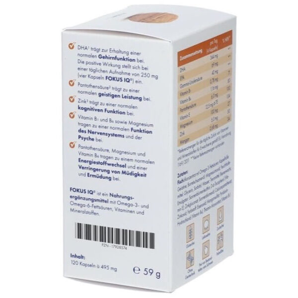 Viên Uống Bổ Não Fokus IQ Quiris Đức 120 ...