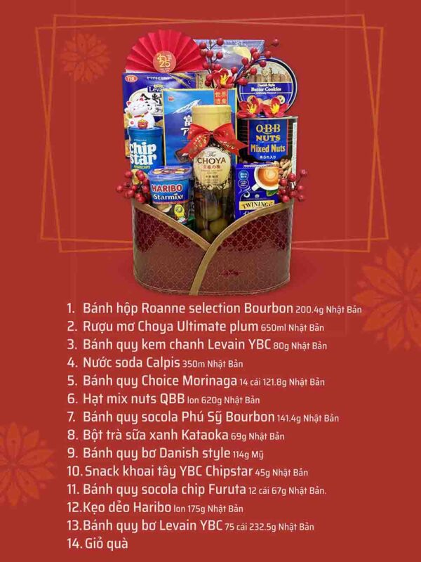 Giỏ quà tết tặng khách hàng QTBK19