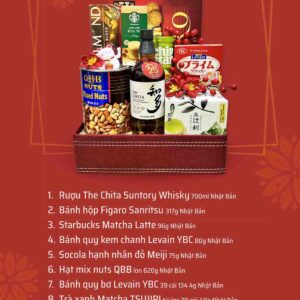 Giỏ quà Tết bánh kẹo cao cấp QTBK27