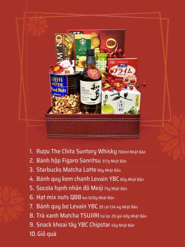 Giỏ quà Tết bánh kẹo cao cấp QTBK27