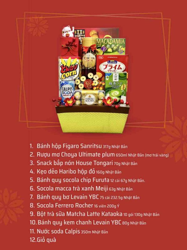Giỏ quà tết sang trọng QTBK11