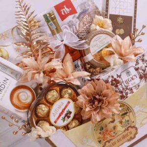 Giỏ quà tết bánh kẹo rượu cao cấp QTB...