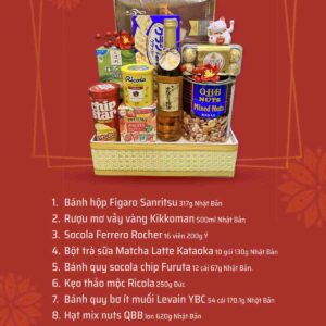Giỏ quà tết mây tre QTBK17