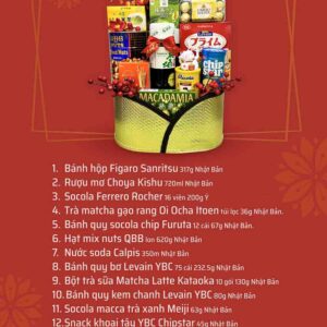Giỏ quà tết màu vàng QTBK20