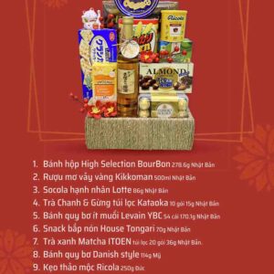 Giỏ bánh kẹo Tết QTBK12