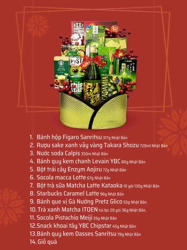 Giỏ quà tết bánh kẹo QTBK13
