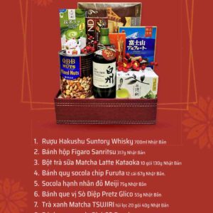 Giỏ bánh kẹo Tết cao cấp tặng Sếp QTB...