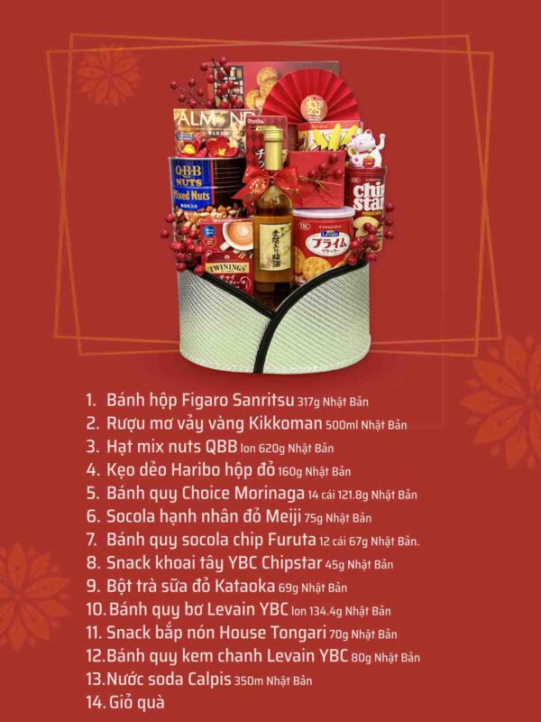 Giỏ quà tết truyền thống QTBK14