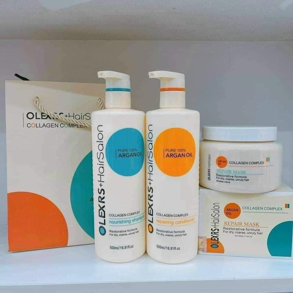 Dầu gội xả Olexrs Hairsalon Pure 100% Argan Oil Collagen có tốt không?