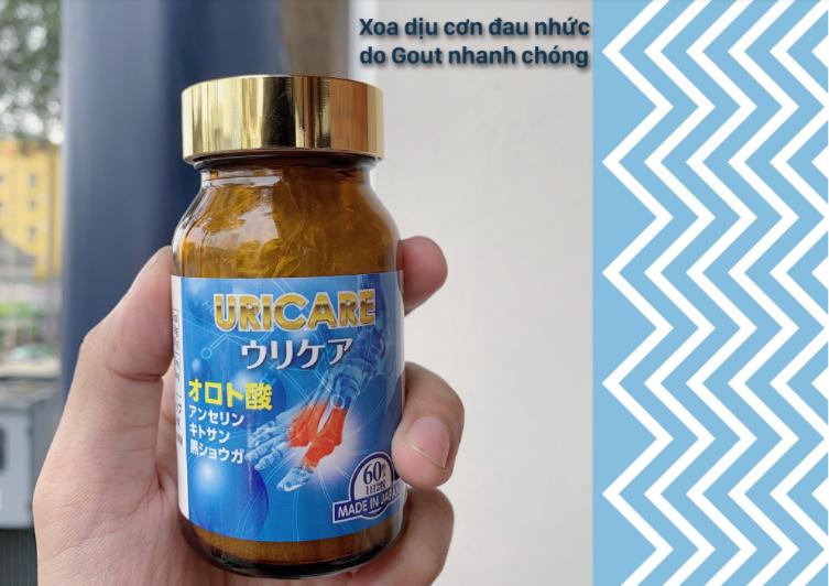 Công dụng của viên uống giảm đau do Gout Uricare Jpanwell 60 viên 