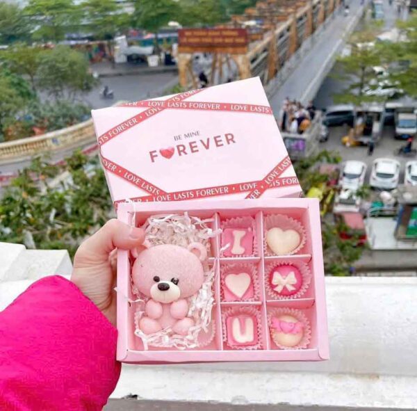 Socola hình gấu tặng valentine lễ tình nhân ngoại nhập - Hình ảnh 3