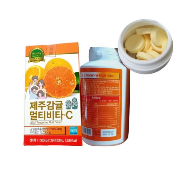 Viên ngậm Jeju Tangerine Multi Vita C 1500mg Hàn Quốc 334 viên - Hình ảnh 3