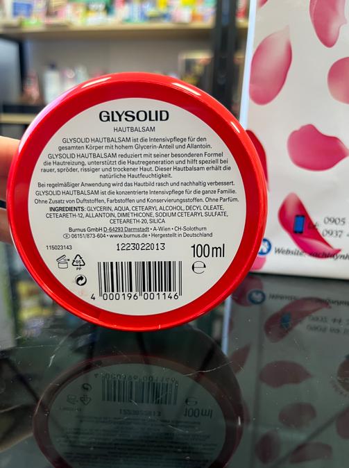 Kem Glysolid Hautbalsam chính hãng giá bao nhiêu? Mua ở đâu?
