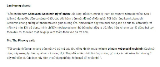 Kem đặc trị nám tàn nhang kobayashi review