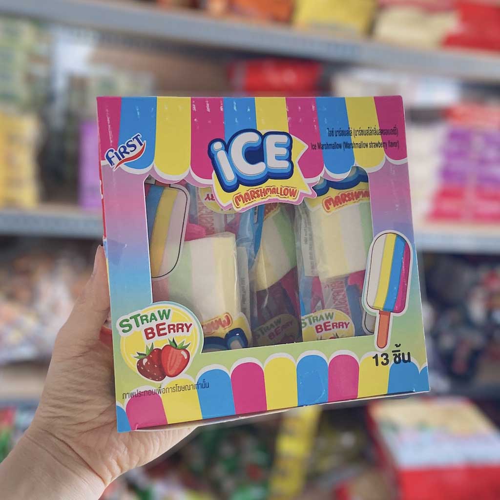 kẹo bông gòn que kem Ice Marshmallow