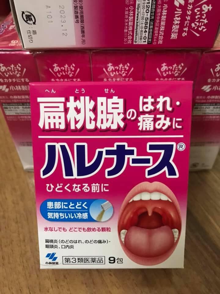 Thành phần thuốc trị viêm họng hạt của Nhật Bản