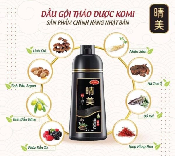 Dầu Gội Đen Tóc Komi Nhật Bản Chính Hã...