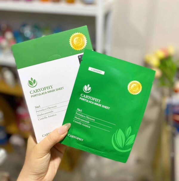 Mặt nạ Caryophy Portulaca Mask Sheet Hàn Quốc hộp 10 miếng - Hình ảnh 2