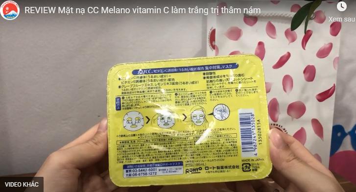 Mặt nạ CC Melano 20 miếng, 30 miếng review