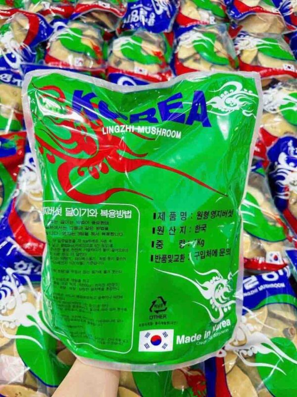 Nấm linh chi túi xanh Lingzhi Mushroom Hàn Quốc 1kg - Hình ảnh 3
