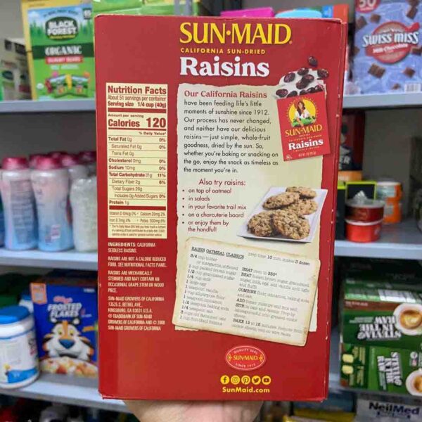 Nho khô Sun Maid Organic Raisins Mỹ chính hãn...