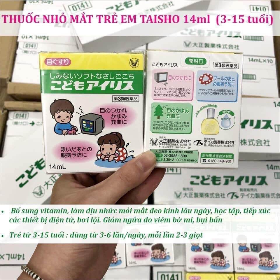 Công dụng của thuốc nhỏ dưỡng mắt cho trẻ em Taisho